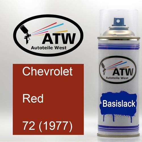 Chevrolet, Red, 72 (1977): 400ml Sprühdose, von ATW Autoteile West.